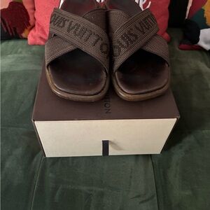Louis Vuitton Leather Slides
